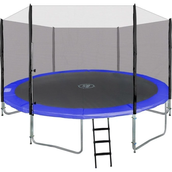 Батут SkyRamiz с наружной сеткой 12 футов 366 см черно-синий