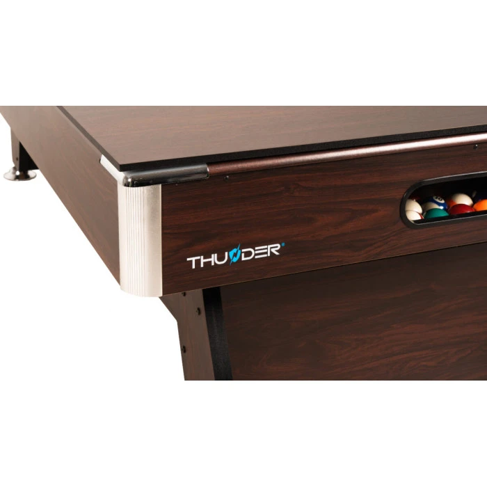 Більярдний стіл THUNDER 7FT BOLD-BROWN з покриттям для пінг-понгу/обіднього столу, 214 х 122 х 81 см