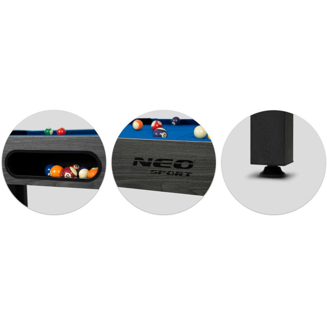 Бильярдный стол с аксессуарами Neo-Sport NS-809, 178 x 95 x 80 см