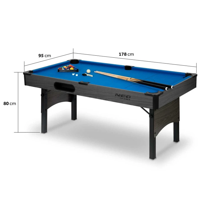 Більярдний стіл з аксесуарами Neo-Sport NS-809, 178 x 95 x 80 см