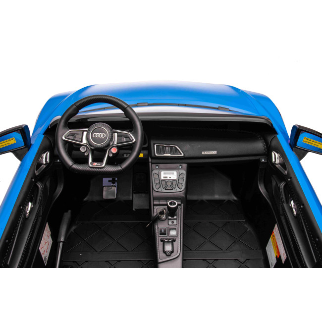 Детская аккумуляторная машинка Audi Spyder R8 LIFT Синяя