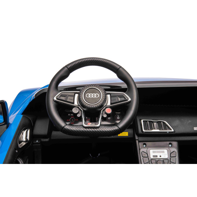 Детская аккумуляторная машинка Audi Spyder R8 LIFT Синяя