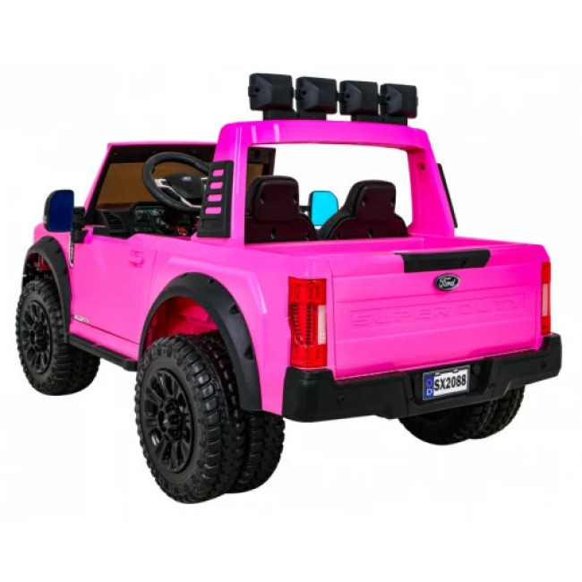 Детская аккумуляторная машинка Ford Super Duty Розовая