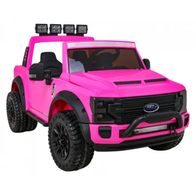 Детская аккумуляторная машинка Ford Super Duty Розовая
