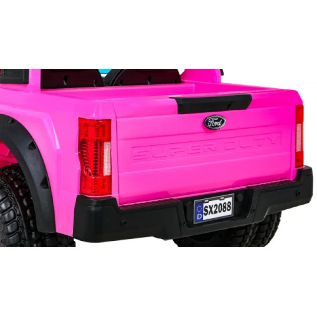 Детская аккумуляторная машинка Ford Super Duty Розовая