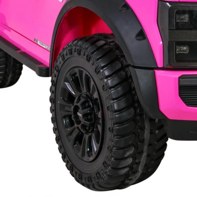 Детская аккумуляторная машинка Ford Super Duty Розовая