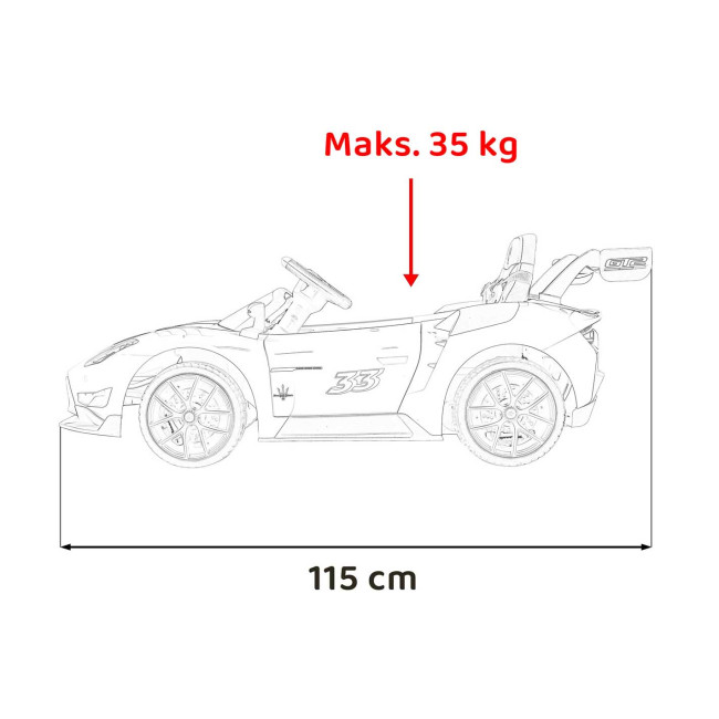 Детская аккумуляторная машинка Maserati MC20 GT2 Черная