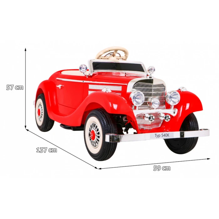 Детский аккумулятрный автомобиль Mercedes Benz Retro 540A Красный