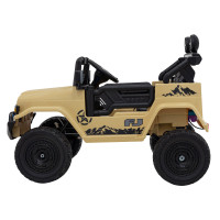Toyota FJ Cruiser для детей бежевый + пульт дистанционного управления + полный привод + LED аудио + EVA + Free Start