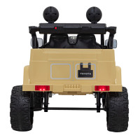 Toyota FJ Cruiser для детей бежевый + пульт дистанционного управления + полный привод + LED аудио + EVA + Free Start