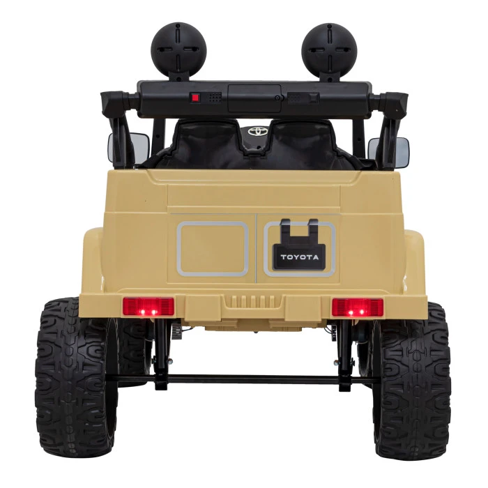 Toyota FJ Cruiser для дітей бежевий + пульт дистанційного керування + повний привід + LED аудіо + EVA + Free Start