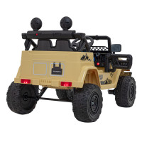 Toyota FJ Cruiser для детей бежевый + пульт дистанционного управления + полный привод + LED аудио + EVA + Free Start