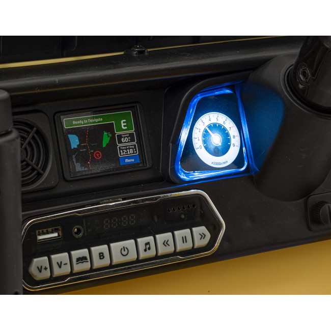 Toyota FJ Cruiser для детей бежевый + пульт дистанционного управления + полный привод + LED аудио + EVA + Free Start
