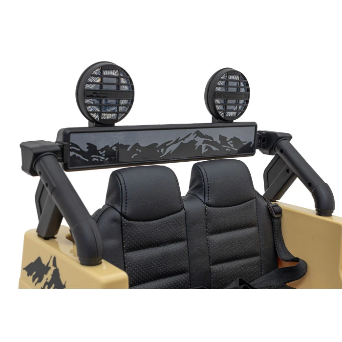 Toyota FJ Cruiser для дітей бежевий + пульт дистанційного керування + повний привід + LED аудіо + EVA + Free Start