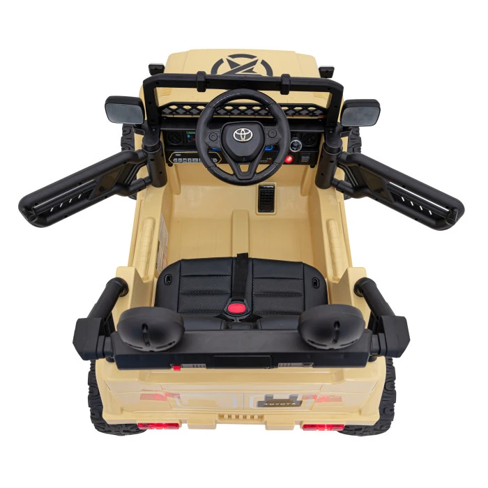 Toyota FJ Cruiser для дітей бежевий + пульт дистанційного керування + повний привід + LED аудіо + EVA + Free Start