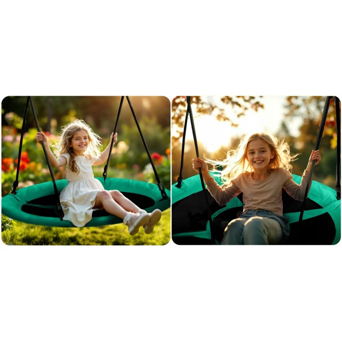 Гойдалка Neo-Sport Swingo Гніздо Лелеки 120 см, зелена