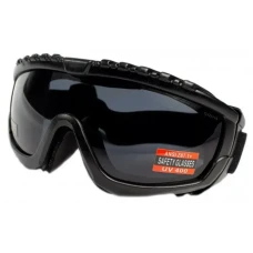 Окуляри захисні з ущільнювачем Global Vision Ballistech-1 (smoke) Anti-Fog, чорні