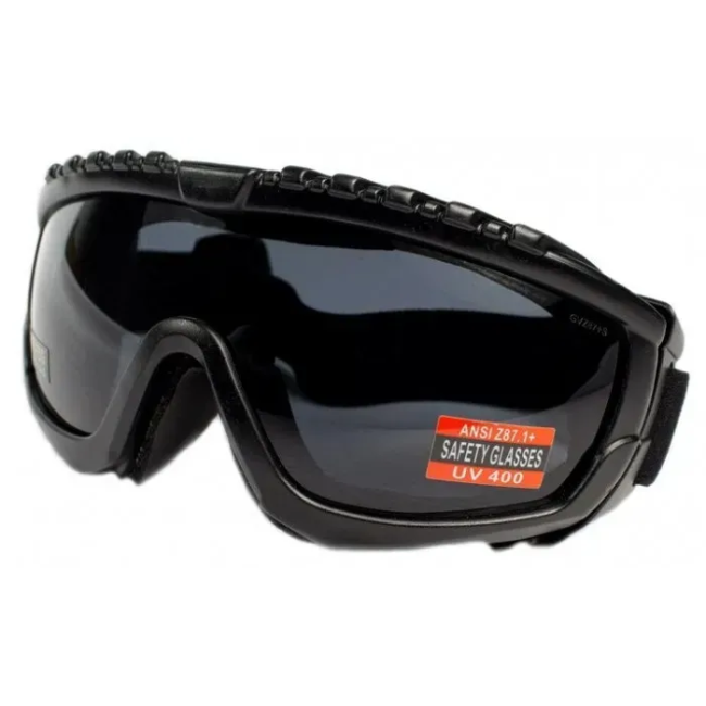 Очки защитные с уплотнителем Global Vision Ballistech-1 (smoke) Anti-Fog, черные