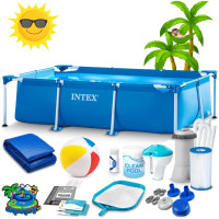 Бассейн каркасный прямоугольный 15в1 INTEX 28270 220 x 150 x 60 см