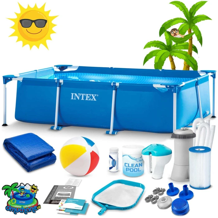 Бассейн каркасный прямоугольный 15в1 INTEX 28270 220 x 150 x 60 см