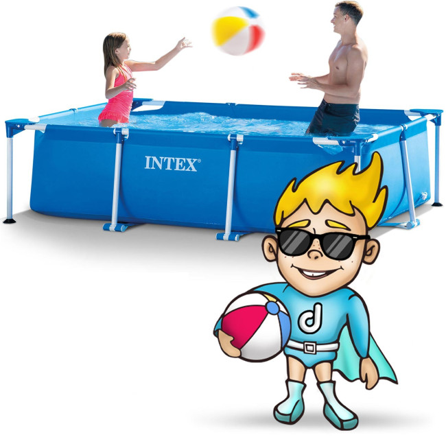 Басейн каркасний прямокутний 15в1 INTEX 28270 220 x 150 x 60 см