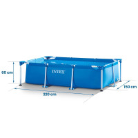 Бассейн каркасный прямоугольный 15в1 INTEX 28270 220 x 150 x 60 см