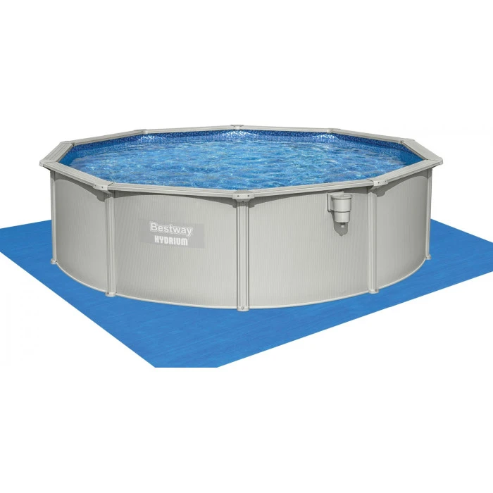 Каркасный бассейн Bestway Hydrium 460 x 460 x 120 см, светло-серый.