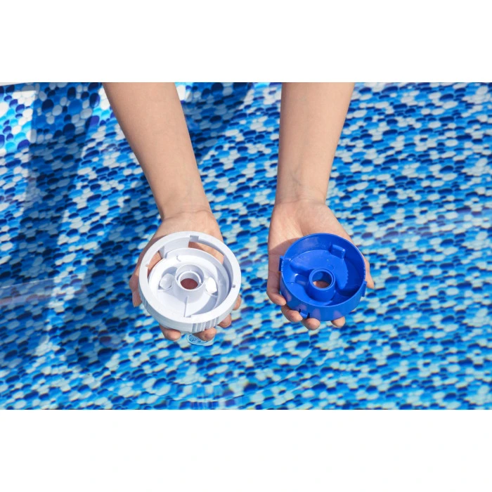 Каркасный бассейн Bestway Hydrium 460 x 460 x 120 см, светло-серый.