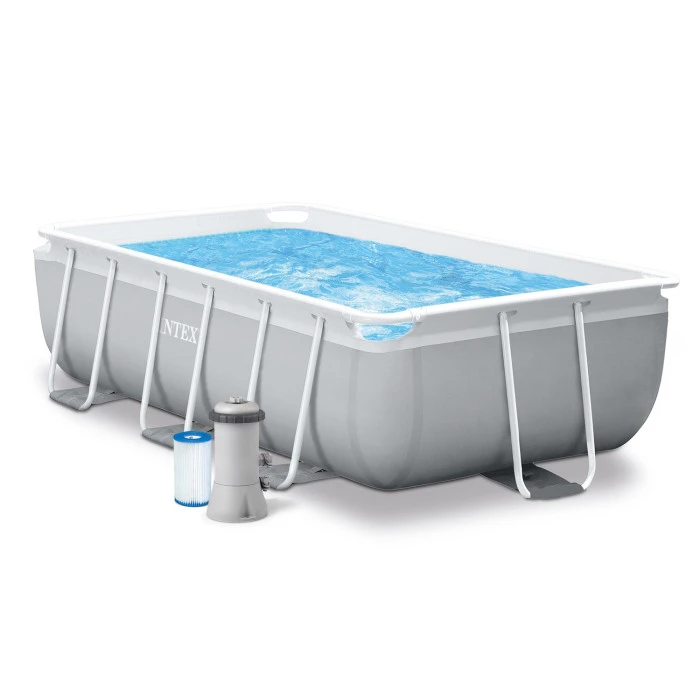 Басейн каркасний прямокутний 18в1 INTEX 26784, 300 x 175 x 80 см + машина для створення бульбашок