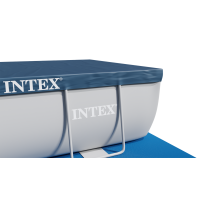 Бассейн каркасный прямоугольный 21в1 INTEX 26792, 488 x 244 x 107 см + машина для создания пузырей