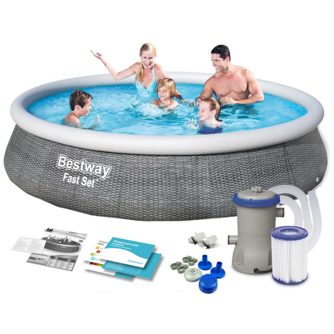 Бассейн надувной 9в1 Bestway 57376, 396 x 84 см