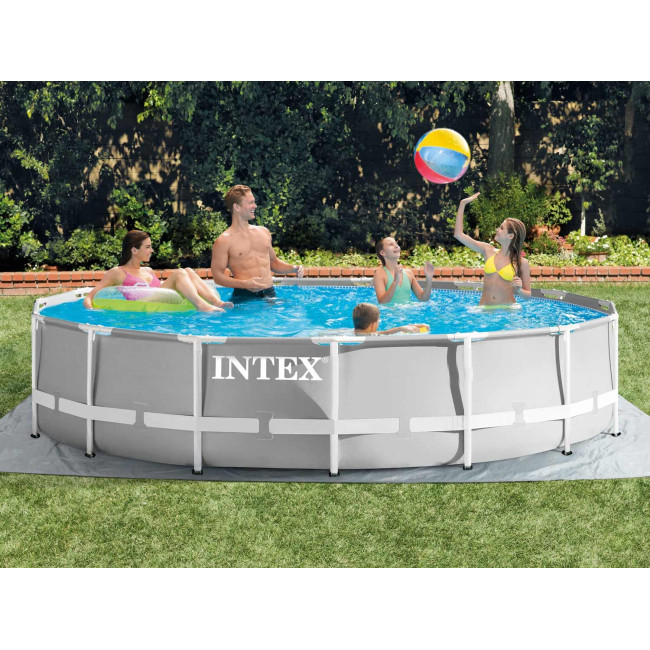 Басейн каркасний 12в1 INTEX 26724, 457 x 107 см, сірий