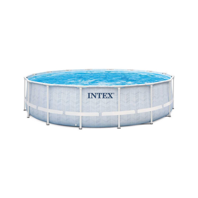Бассейн каркасный 17в1 INTEX 26746, 488 х 122 см, бело-синий
