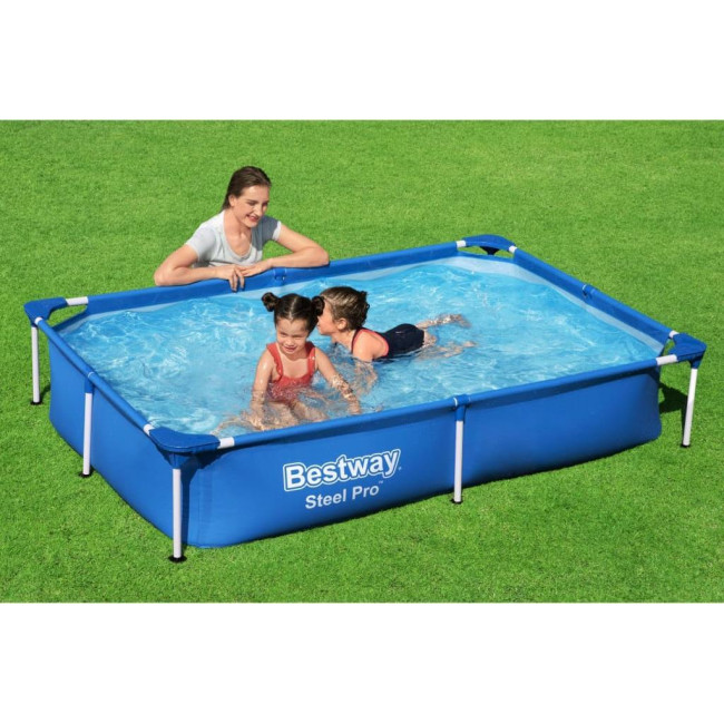 Бассейн каркасный прямоугольный Bestway 56401 Steel Pro 221 x 150 см