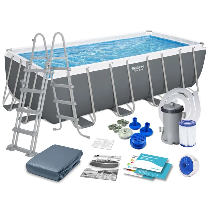 Бассейн каркасный прямоугольный 12в1 Bestway 56670, 488 x 244 x 122 см