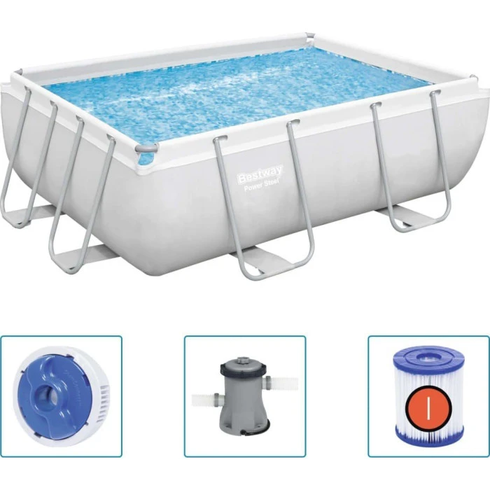 Басейн каркасний прямокутний 4в1 Bestway 56629, 282 x 196 x 84 см