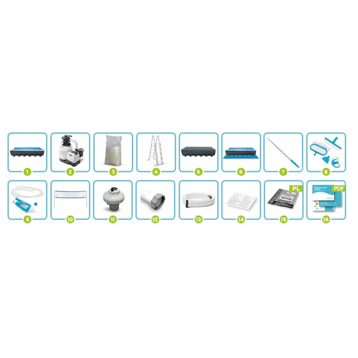 Басейн каркасний 16в1 Intex 26378 975 х 488 х 132 см