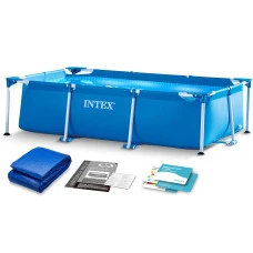 Басейн каркасний прямокутний 2в1 INTEX 28271, 260 x 160 x 65 см