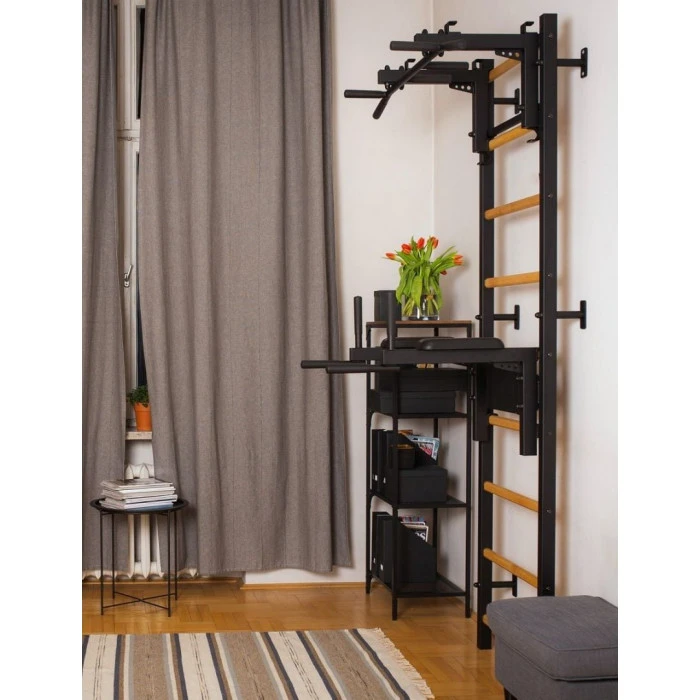 Лестница гимнастическая BenchK с регулируемой перекладиной и поручнями