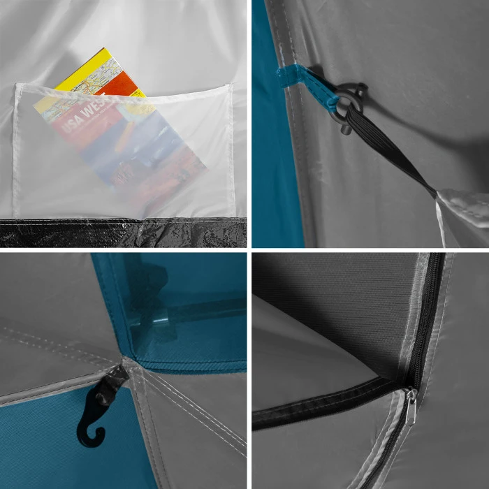 Палатка шестиместная NILS CAMP NC6031 Highland, 570 х 210 х 200 см, сине-серый