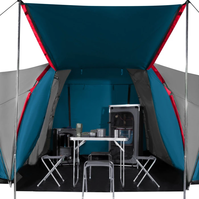 Палатка шестиместная NILS CAMP NC6031 Highland, 570 х 210 х 200 см, сине-серый