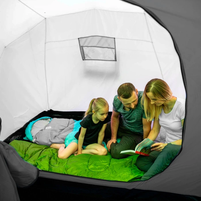 Палатка шестиместная NILS CAMP NC6031 Highland, 570 х 210 х 200 см, сине-серый