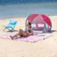 Пляжная палатка NC3142 NILS CAMP красно-серая