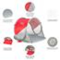 Пляжная палатка NC3142 NILS CAMP красно-серая