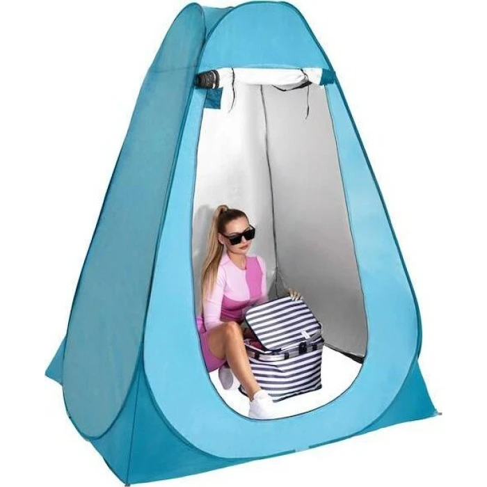 Springos Самосложная пляжная палатка 190x120x120 см передвижная раздевалка голубая УНИВЕРСАЛЬНАЯ