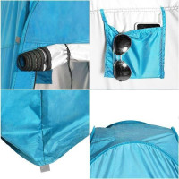 Springos Самосложная пляжная палатка 190x120x120 см передвижная раздевалка голубая УНИВЕРСАЛЬНАЯ