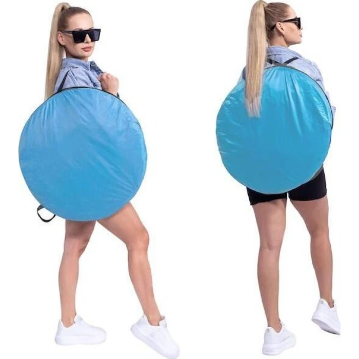 Springos Самосложная пляжная палатка 190x120x120 см передвижная раздевалка голубая УНИВЕРСАЛЬНАЯ