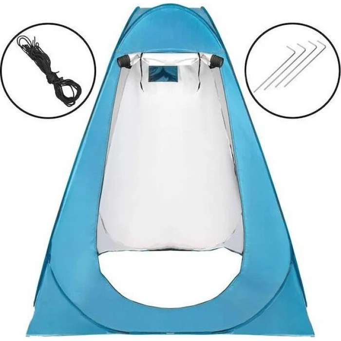 Springos Самосложная пляжная палатка 190x120x120 см передвижная раздевалка голубая УНИВЕРСАЛЬНАЯ