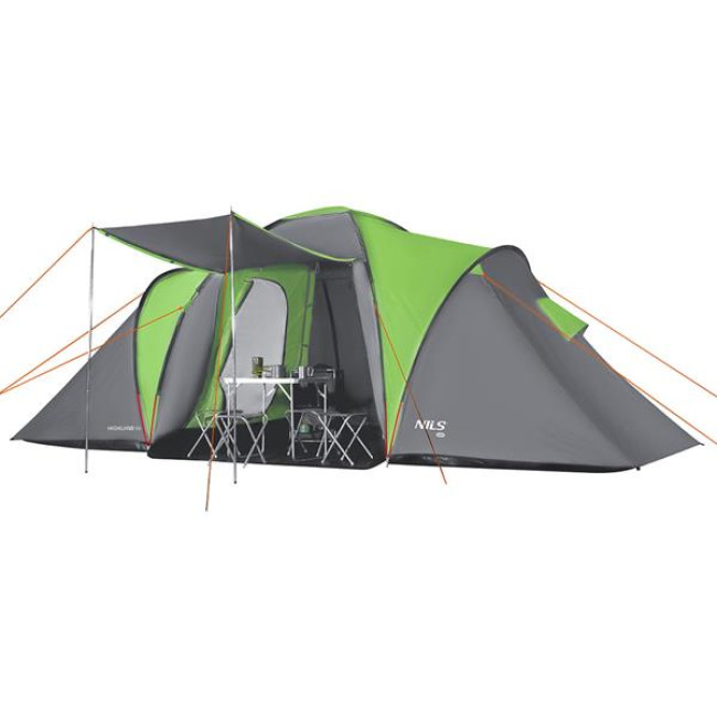 Кемпинговая палатка NILS CAMP NC6431 HIGHLAND IV серо-зеленый