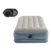 Матрац надувний Intex 64116ND з вбудованим електронасосом 191x99 см, сірий